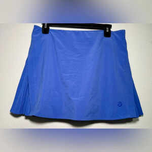 Lululemon Side Pleat HR Tennis Skirt High Rise Size 8 Charged Indigo blue